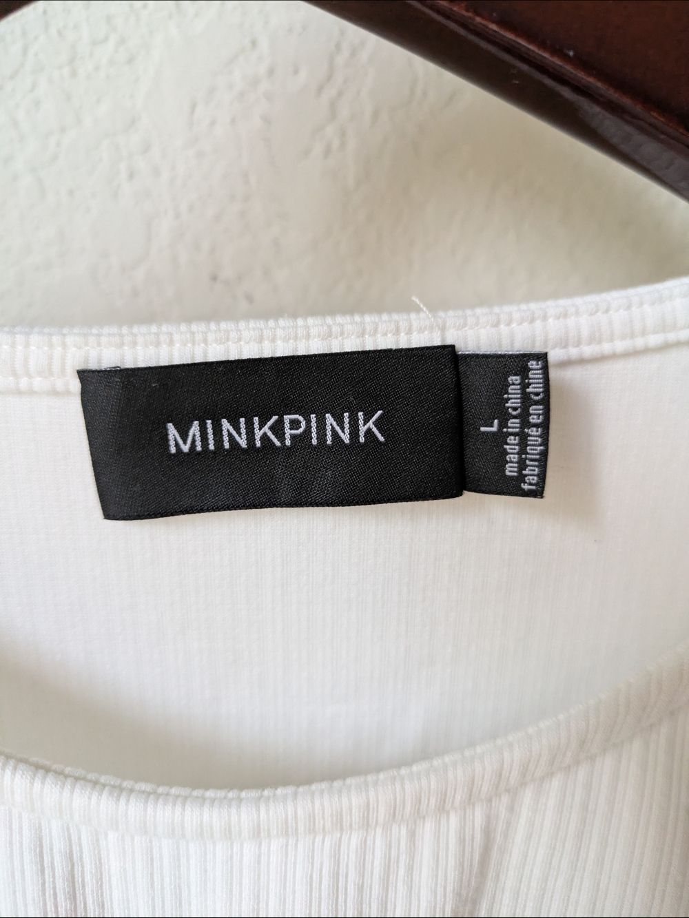 MINKPINK White Ruched Drawstring Crop Top - Picture 3 of 3